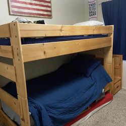 Wooden Bunk Beds- Twin Over Twin. 