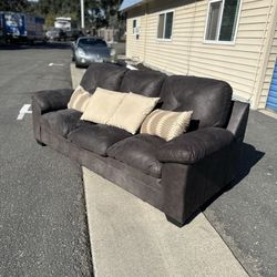 Dark Grey Microfiber Sofa/couch.. Free Delevery!!