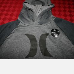 BOYS HURLEY NIKE DRI-FIT PULLOVER HOODIE JACKET GRAY YOUTH MEDIUM  983149 NEW