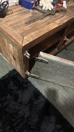 Reclaimed wood tv console