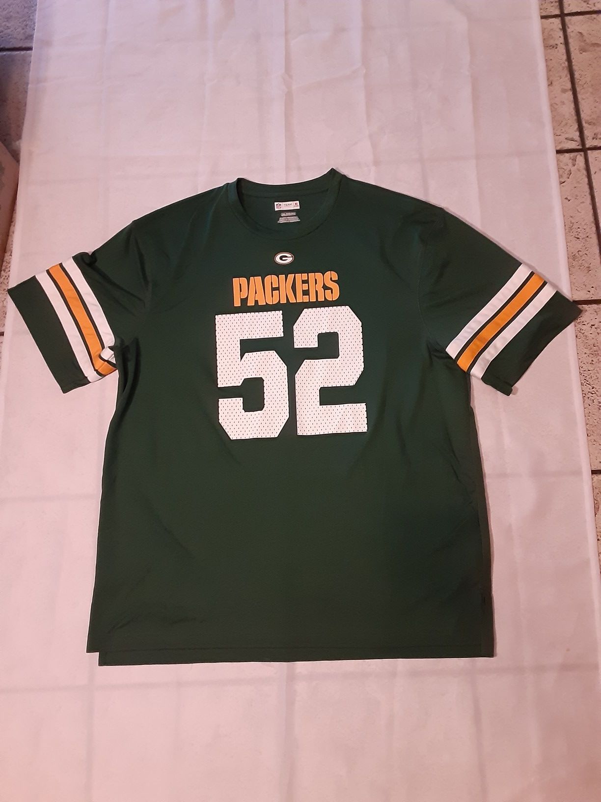 Green Bay Packers Clay Matthews NFL Team Apparel Jersey 2XL