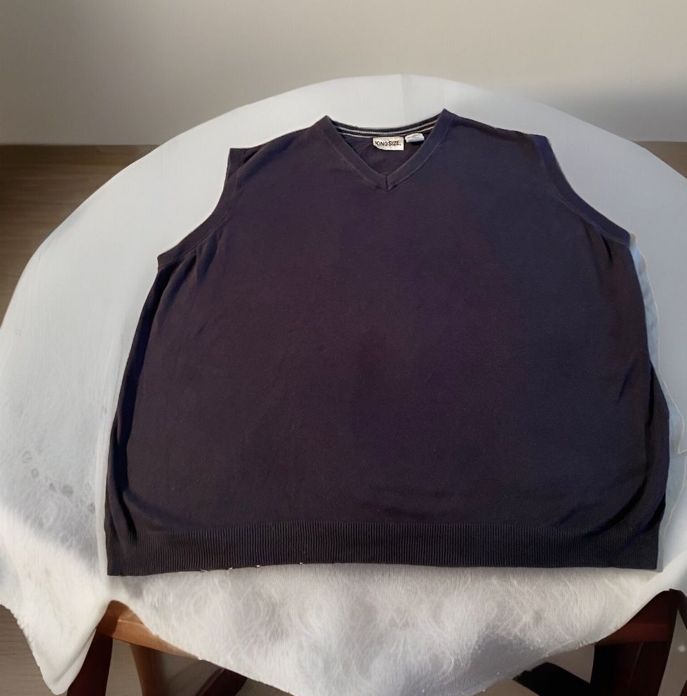 King Size Brand Men’s Pullover Blue Sweater Vest 5x