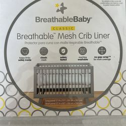 Breathable mesh crib liner
