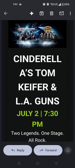Cinderella's tom keifer and LA guns Rock concert
