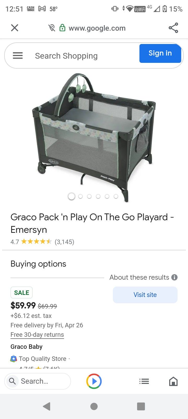 Graco Pack N Play On The Go Play Pen