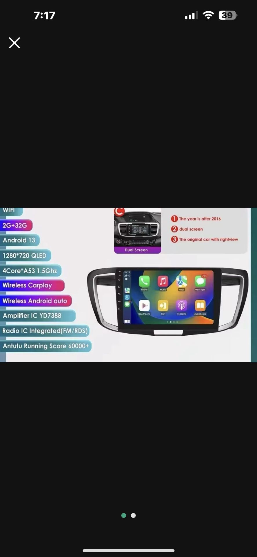 Honda Accord 2013 2014 2015 Screen