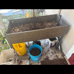 Raised garden bed on wheels