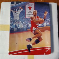 Michael Jordan Collector's Pamte TAKIN IT HIGHER Soaring Above Chicgo Bulls