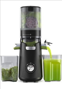 ACOQOOS Juicer Machines, 5.3" Wide Chute for Whole Fruit and Vegetable,1.8L Auto-Feed Time-Saver