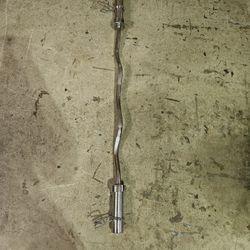 Solid Olympic 2" curl bar with collars
