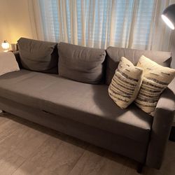 IKEA FRIHETEN Sleeper sofa, Skiftebo dark gray