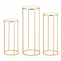 Cylinder Metal Plant Stand 3-Piece Party & Event Decor