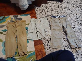 Lot of 3, 2t toddler khaki pants and shorts