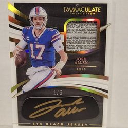 2021 Panini Immaculate Josh Allen Laundry Tag Autograph 1/5 *RARE*