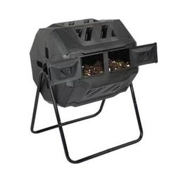 42.5 Gal. (5.65 cu. ft.) All-Season Outdoor Dual Chambers Rotating Tumbler Composter Bin