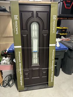 Masonite Providence Center Arch Fiberglass Prehung Front Exterior Door
