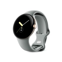 Google Pixel Watch 41mm with Fitbit Activity Tracking Champagne Gold Stainless Steel