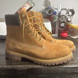 Men’s 6 Inch Timberland Wheat Nubuck Waterproof Premium Boots