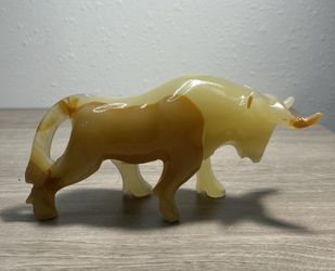 Carved Onyx Bull
