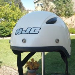 HJC Half Motorcycle Helmet, Pearl White, Large