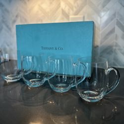 TIFFANY & CO. Crystal Stemless Wine Glasses With Handles, Set of Four- No  Mark for Sale in Rutherford County, TN - OfferUp
