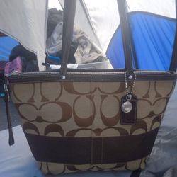 Coach Signature F13548 Shoulder Tote Handbag