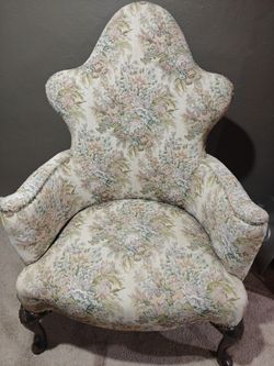 Traditional wingback accent chair,