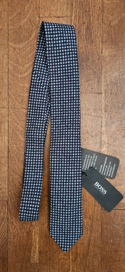 BOSS Hugo Boss Cotton/Linen 2" Width Slim Tie (Brand New/TSA) [Made In Italy]