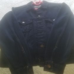 Levi's Trucker jacket, Navy Blue, Normal  wear Size Tag Small But It's More Like Medium 