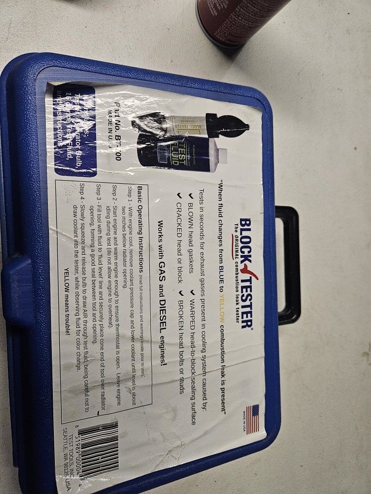 Combustion Leak Block Tester Kit for Sale in Rialto, CA - OfferUp