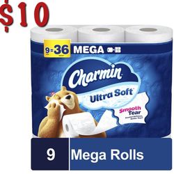 Charmin Mega 9 Roll =36