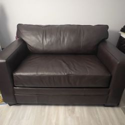 Leather Chair 1/2 Sleeper