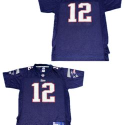Reebok New England Patriots Tom Brady #12 Jersey Youth Boys XL 18/20