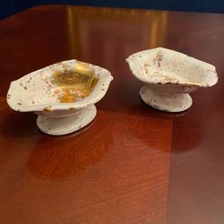 Vintage Sascha Brastoff Candlestick Holders – Pink & Gold MCM Pair