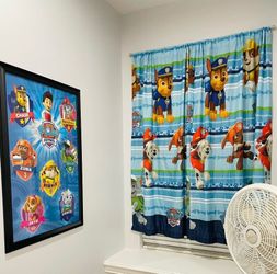 Paw patrol curtain and frames