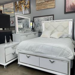 Bedroom Set , Bed With Drawers, Same Day Delivery, No Credit Needed 