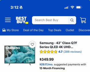BRAND NEW 43” smart TV