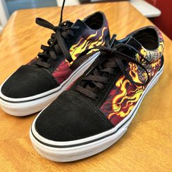 Vans Old Skool Samurai Rising  Black Flames/Skulls Skate Shoes  