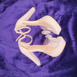 Heels W Sparkley Bow 