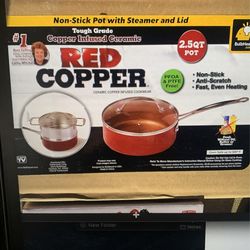 Red Copper Ceramic Copper Infused Cookwear 
