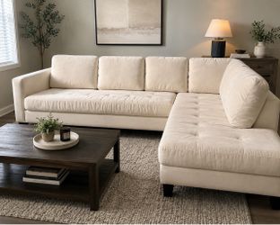 Jonathan Louis Cream Sectional Sofa w/ Chaise – Delivery Available