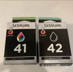 Lexmark 41 Color & 42 Black Ink Cartridges