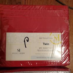 Twin Size 3 Piece Bed Set Brown