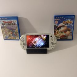 White PS VITA 2000  Comes With 2 Games Very Good Condition