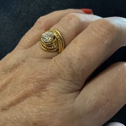 Beautiful 14K Gold Plated Ring For Sale ... Size 8... Many Styles Of Rings Available.... THIS IS SIZE 8 But Rings Come In Sizes 5-11