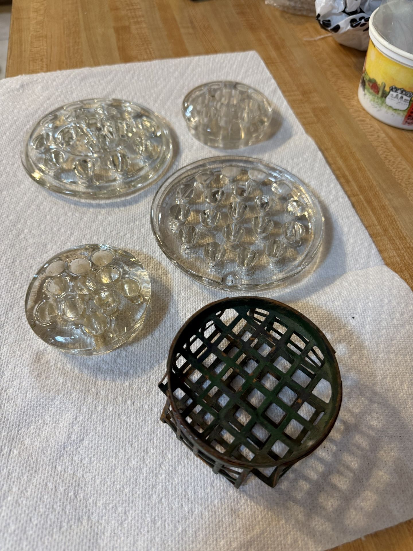 Lot Of 5 Floral Frogs