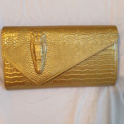 Brand New Fashion Gold Clutch