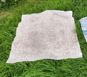 Turkish Oushak style washable area rug  6x9