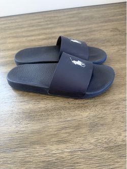 Ralph Lauren Navy “Big Horse” Slides
