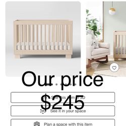 Babyletto Modo 3-in-1 Convertible Crib with Toddler Rail